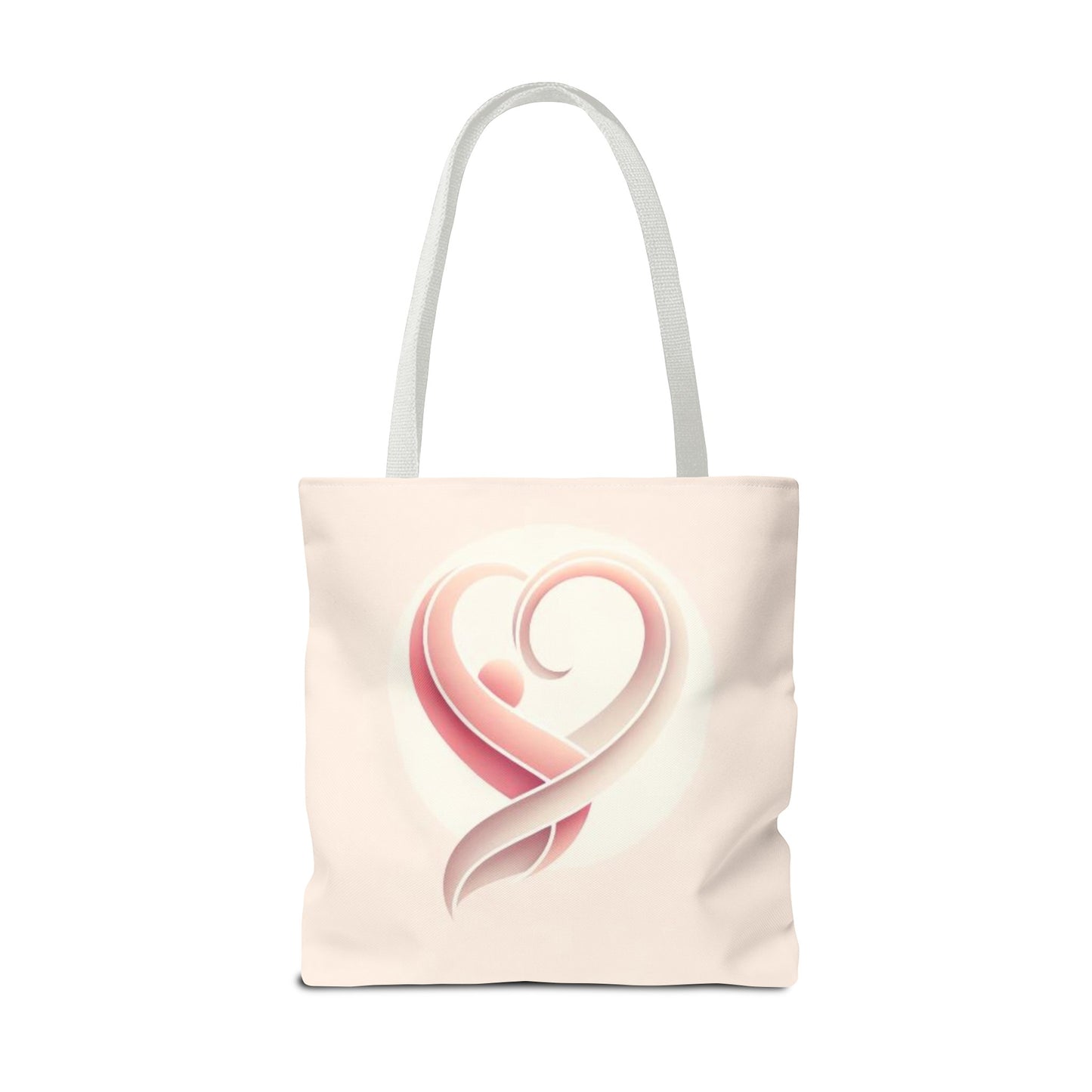 Tote Bag with Heart Design (AOP)