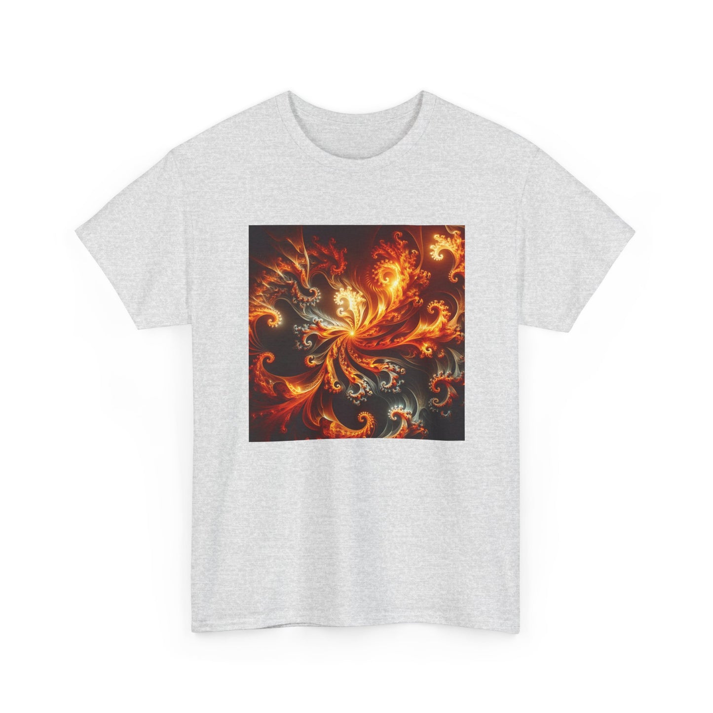Fiery Fractals: Blaze in Geometric Glory T-Shirt