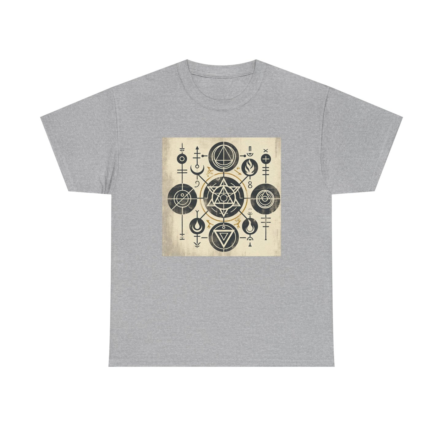 Grunge Alchemy: Mystical Symbols Unleashed in Style T-Shirt