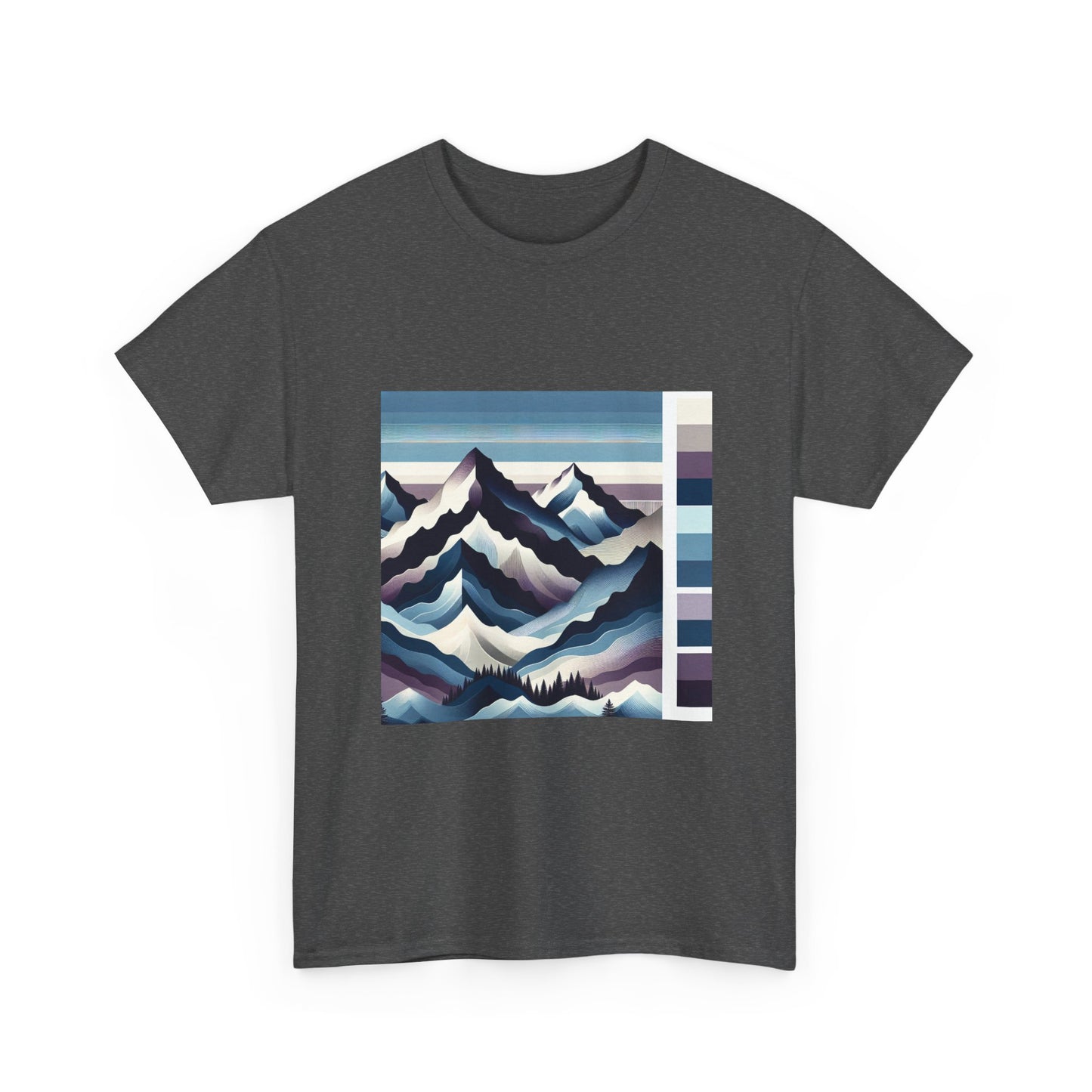 Gradient Peaks: Artful Ascents in Vibrant Layers T-Shirt