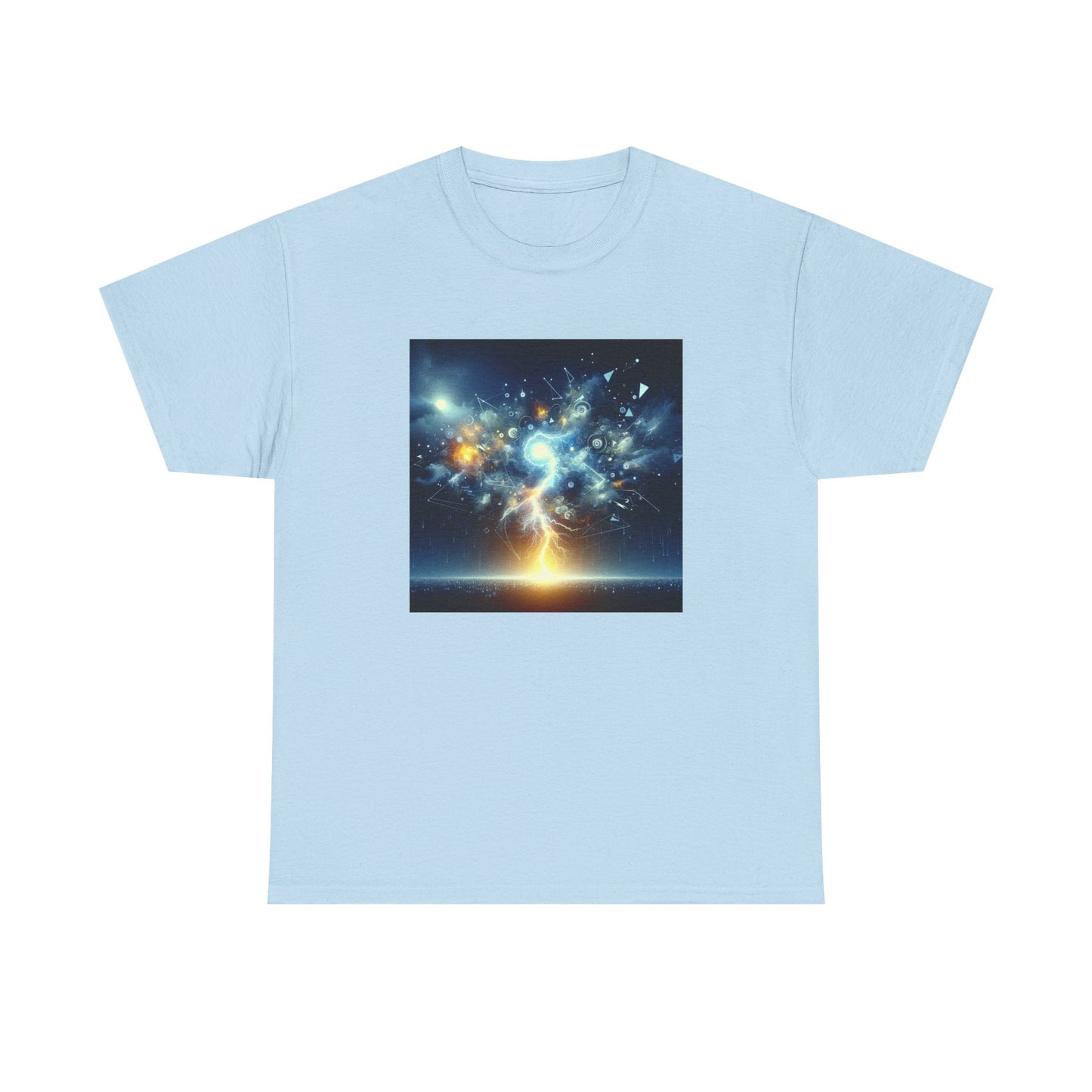 Electric Visions: Lightning Unleashes Abstract Magic T-Shirt