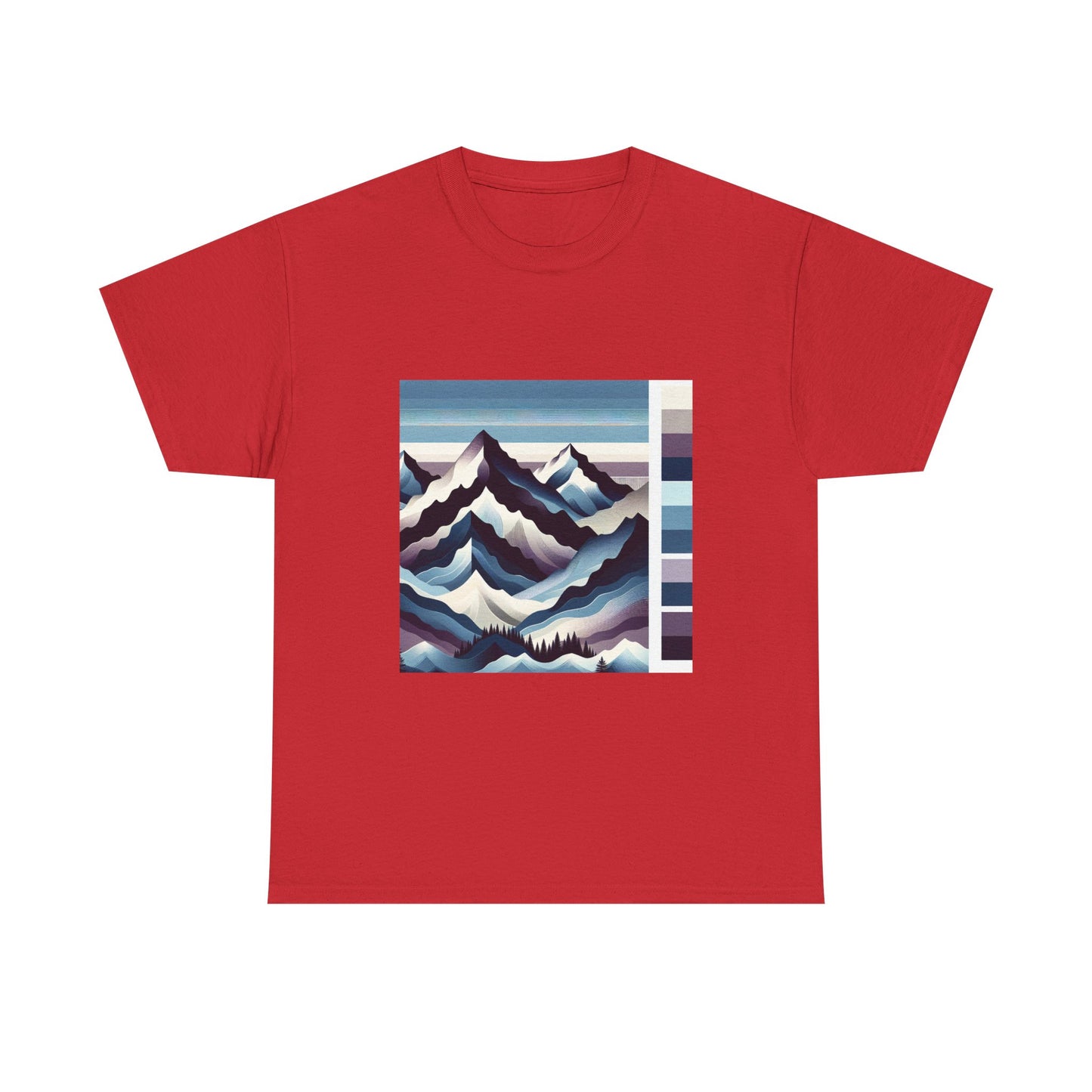 Gradient Peaks: Artful Ascents in Vibrant Layers T-Shirt