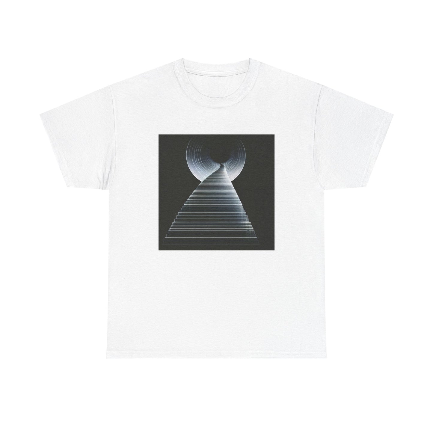 Step into the Abyss: Vector Stairway Design T-Shirt