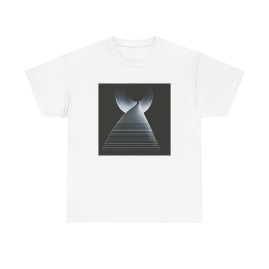 Step into the Abyss: Vector Stairway Design T-Shirt