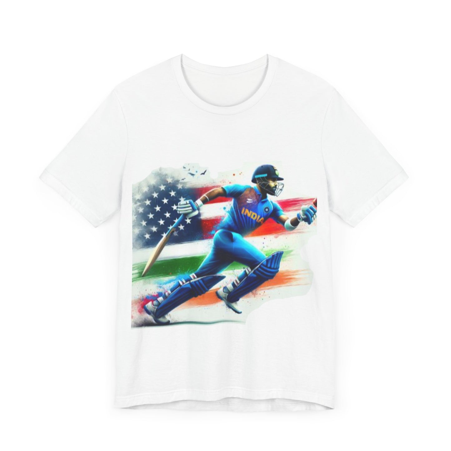 Cricket USA World Cup Indian Team Design Unisex Jersey Short Sleeve Tee