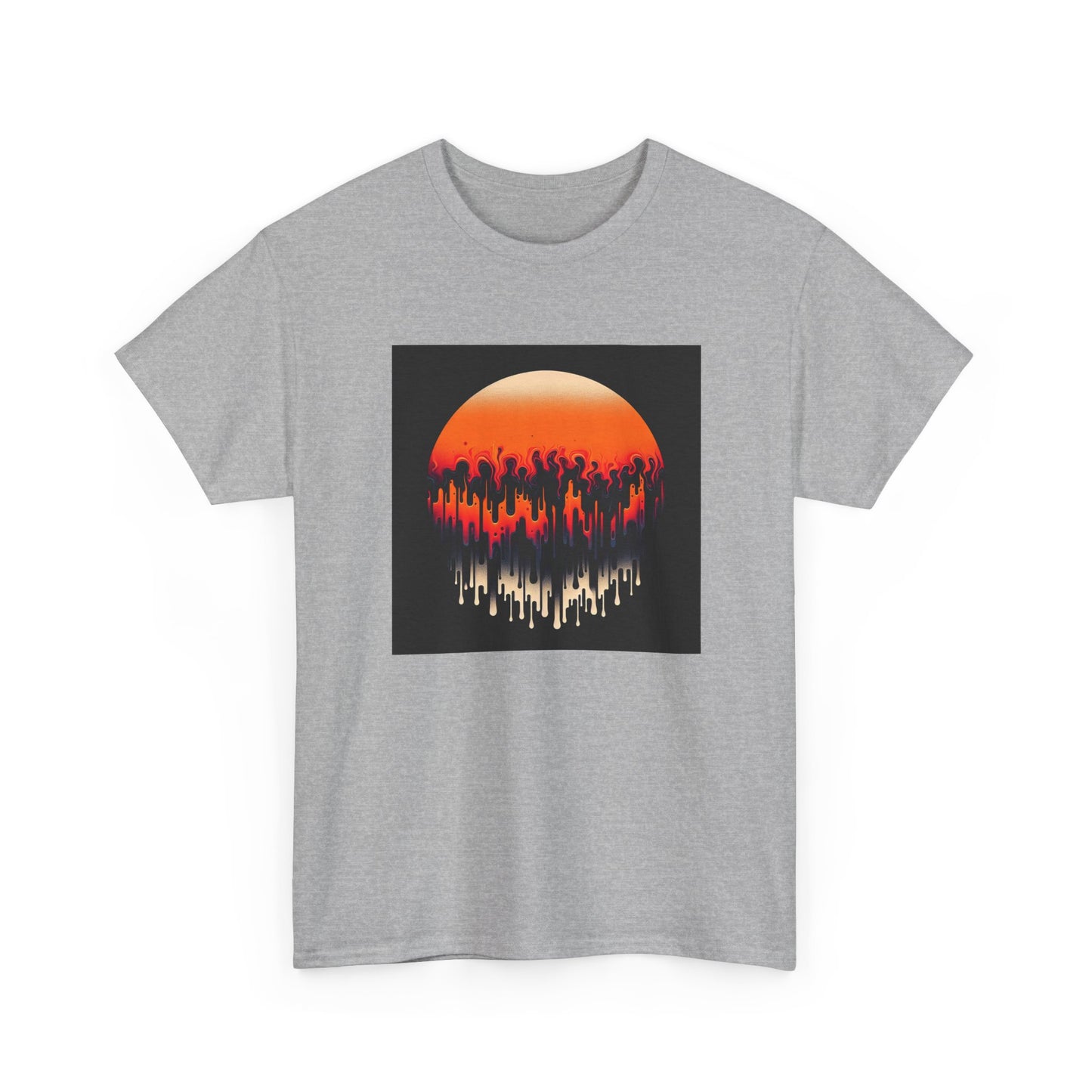 Haunting Drips: Eerie Orange & Black Vibes T-Shirt
