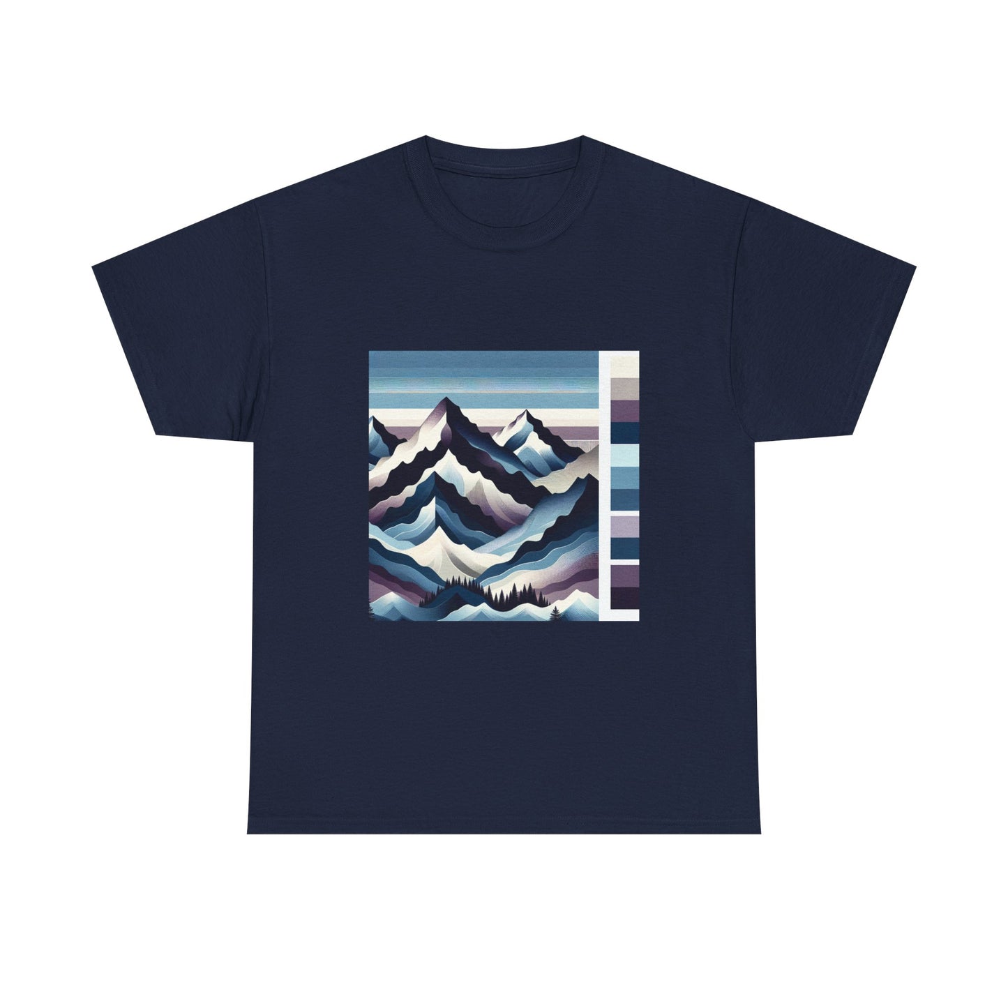 Gradient Peaks: Artful Ascents in Vibrant Layers T-Shirt
