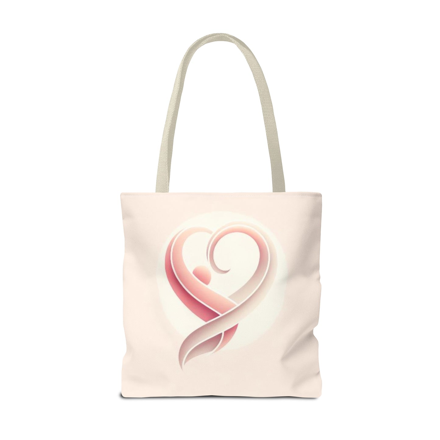 Tote Bag with Heart Design (AOP)