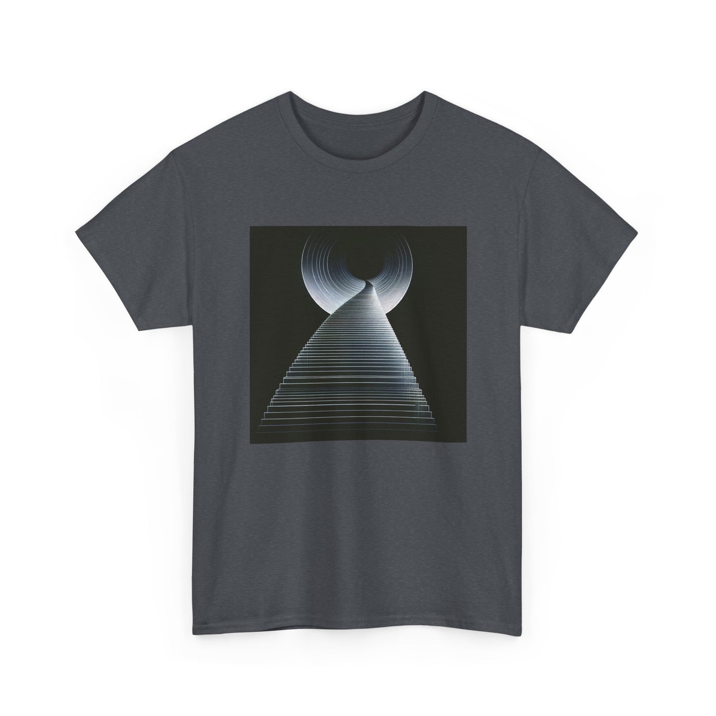 Step into the Abyss: Vector Stairway Design T-Shirt
