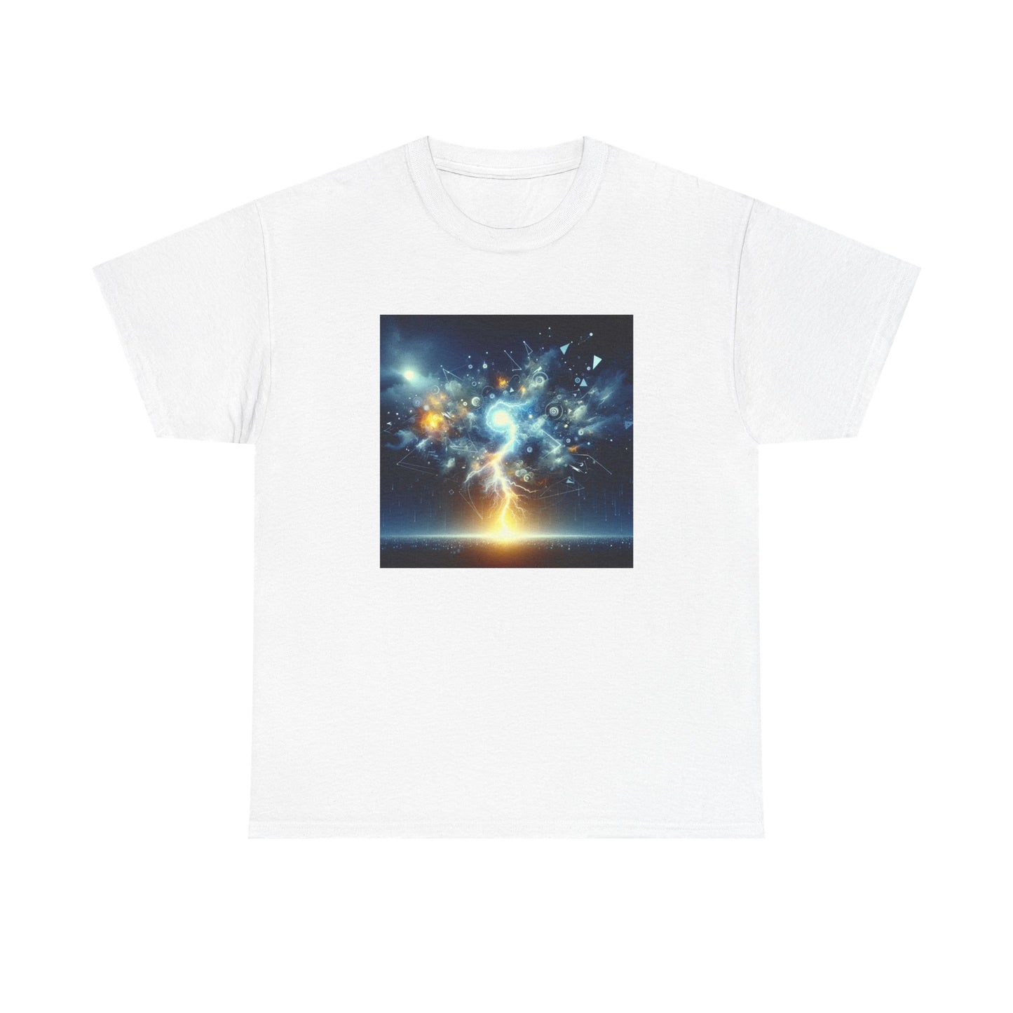 Electric Visions: Lightning Unleashes Abstract Magic T-Shirt