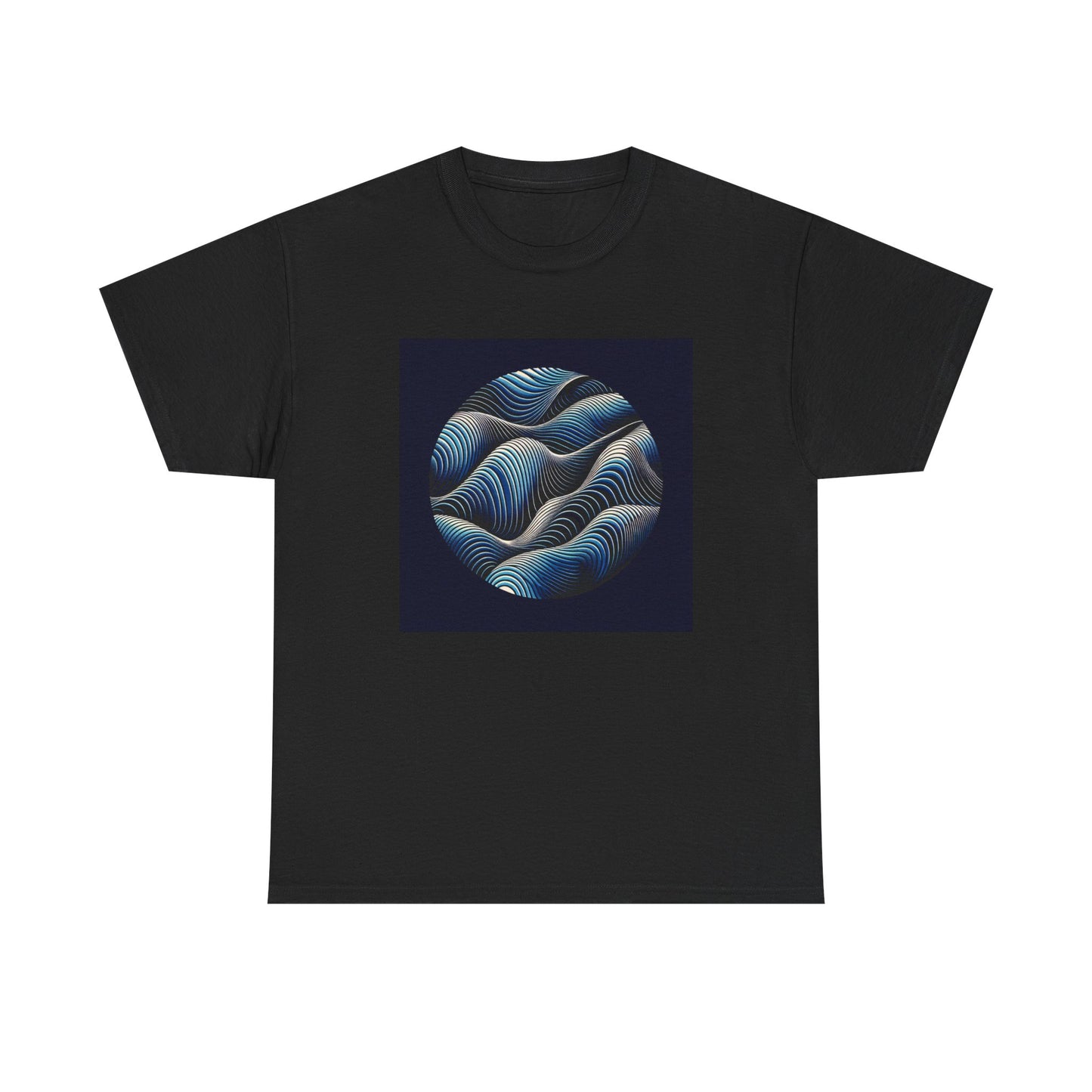 Blue Harmony: Ride the Wave of Patterns T-Shirt