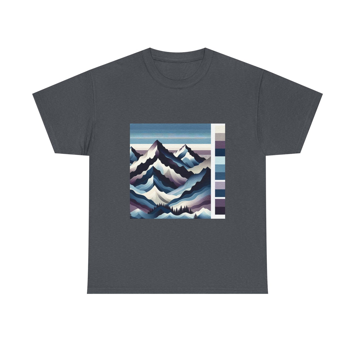 Gradient Peaks: Artful Ascents in Vibrant Layers T-Shirt