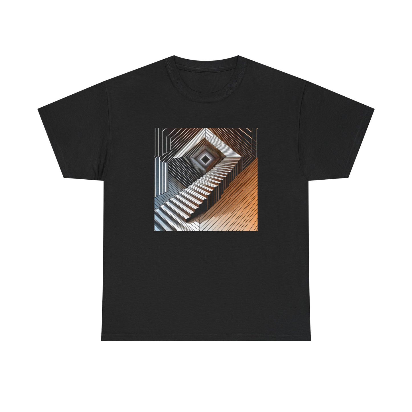 Ascend Forever: The Endless Orange Stairway Tee T-Shirt