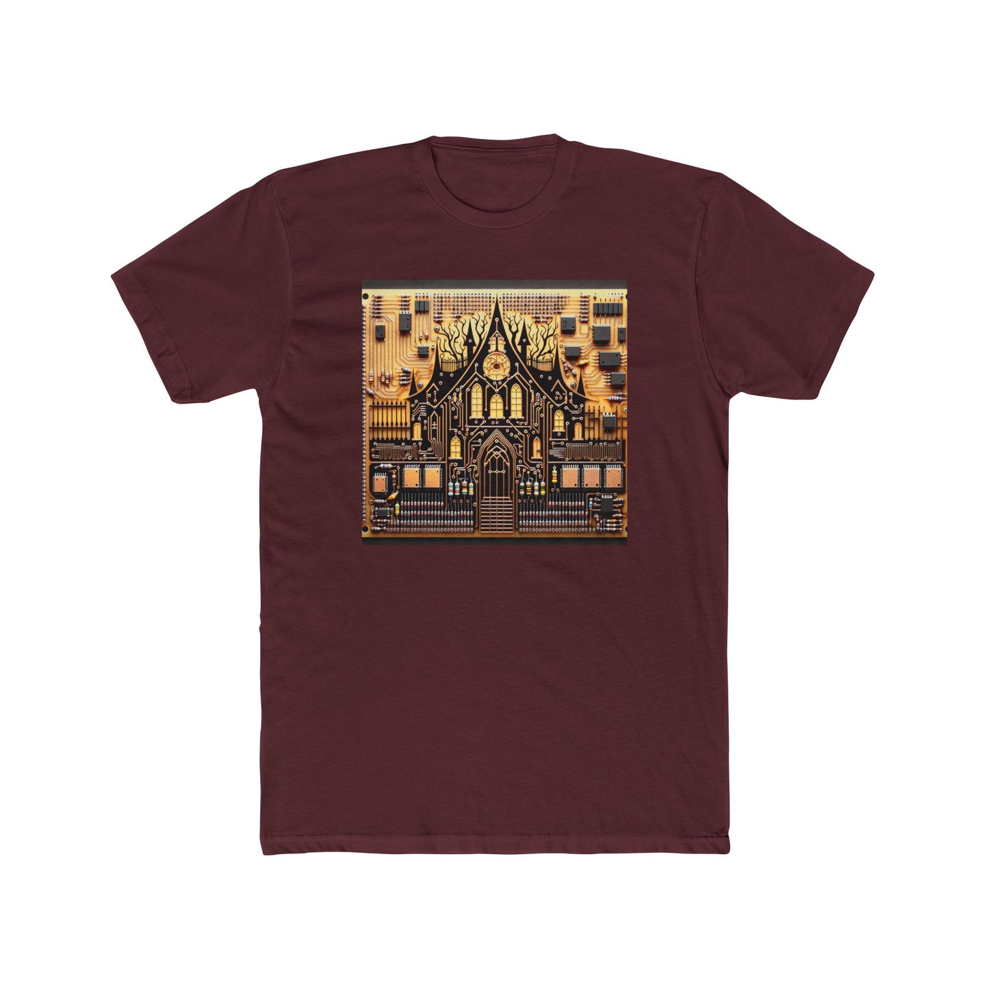 Ghostly Circuits: Tech Meets Terror in Style T-Shirt