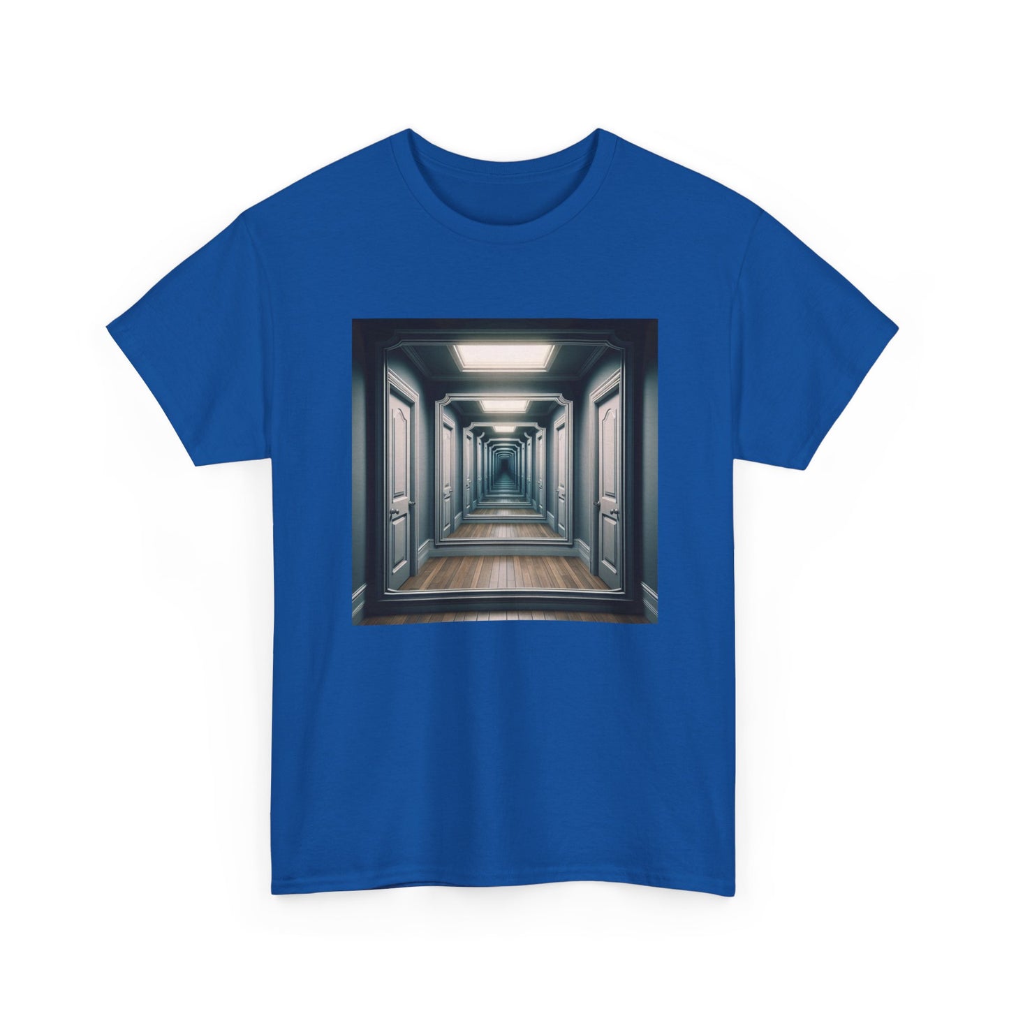Reflections of Solitude: Hallway Illusions Unveiled T-Shirt