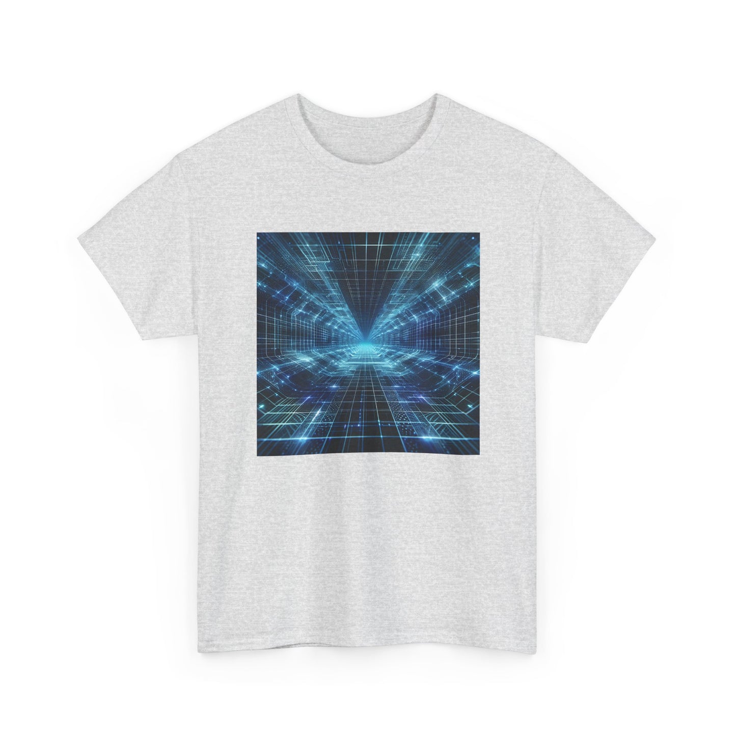 Glow Through the Grid: Holographic Tunnel Tee T-Shirt
