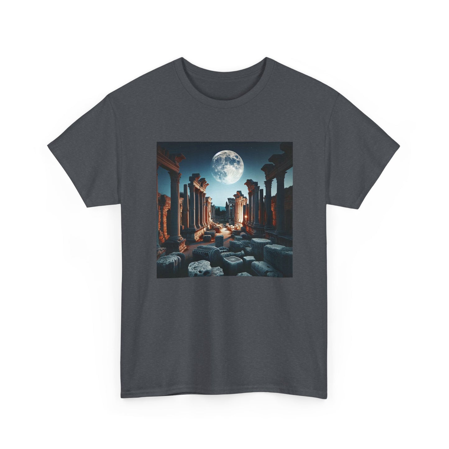 Moonlit Echoes: Ancient Ruins Aglow T-Shirt