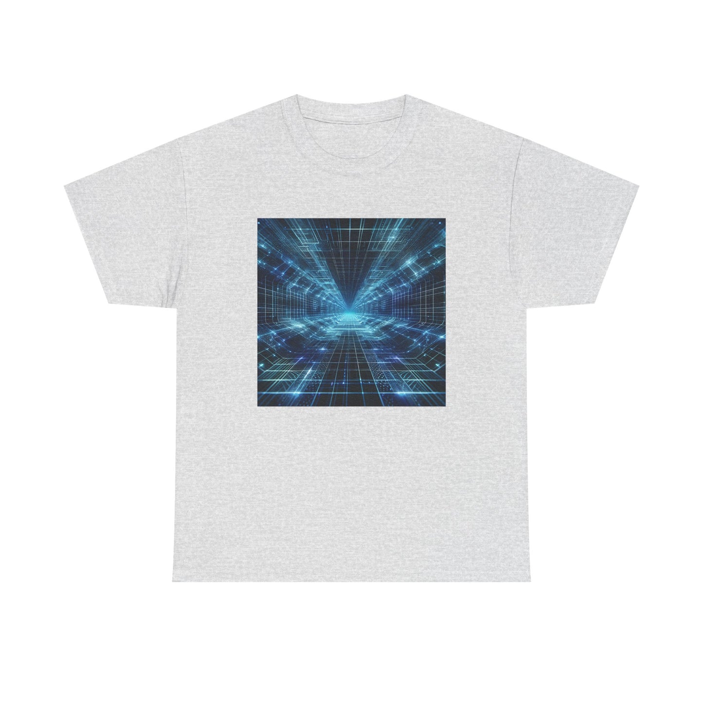 Glow Through the Grid: Holographic Tunnel Tee T-Shirt