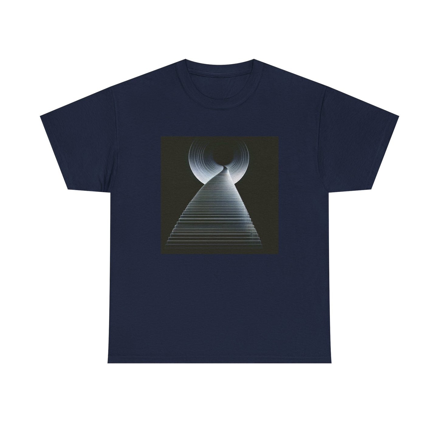 Step into the Abyss: Vector Stairway Design T-Shirt