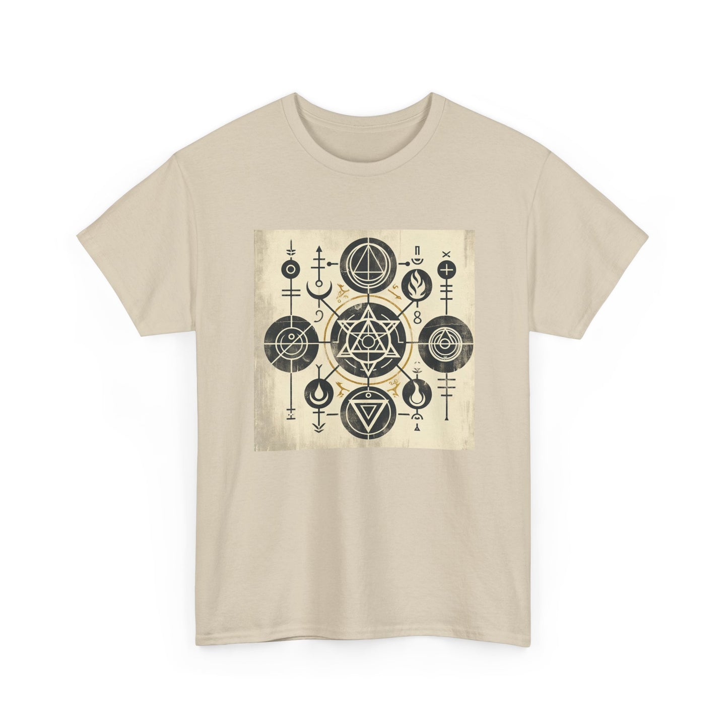 Grunge Alchemy: Mystical Symbols Unleashed in Style T-Shirt