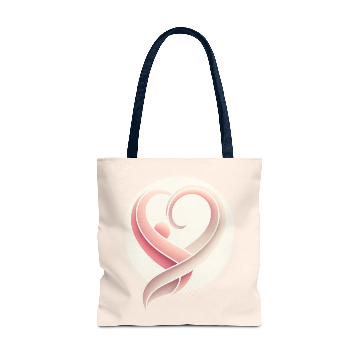 Tote Bag with Heart Design (AOP)
