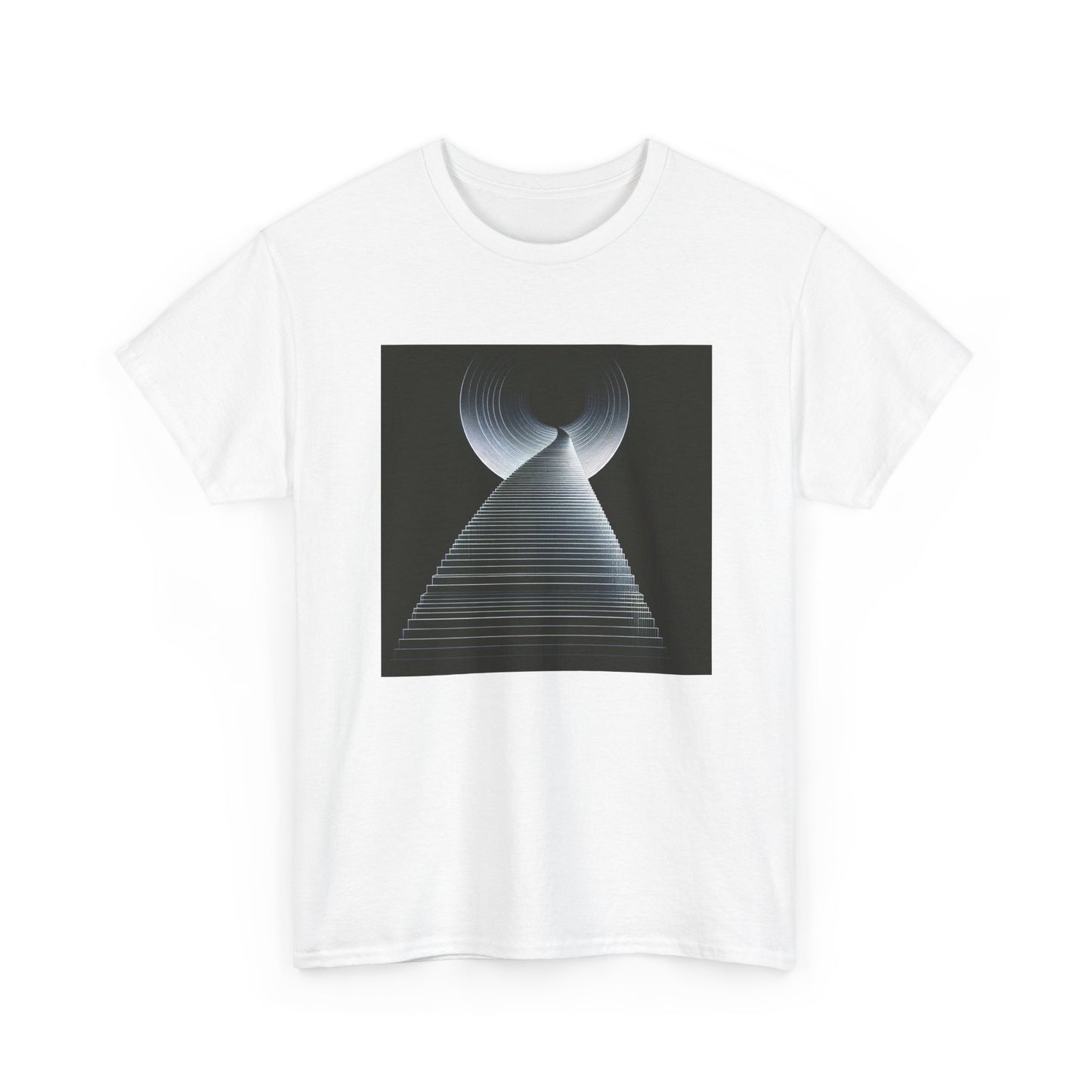 Step into the Abyss: Vector Stairway Design T-Shirt