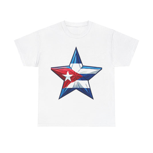 Cuban flag Design(Unisex Heavy Cotton Tee)