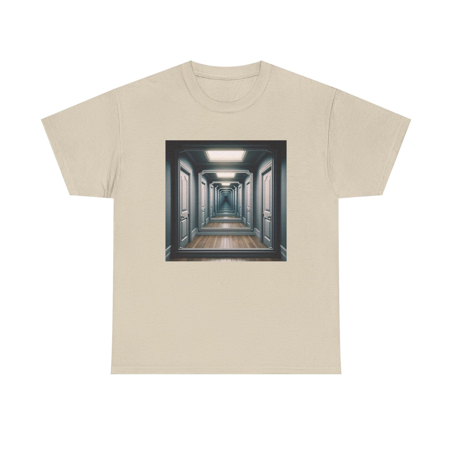 Reflections of Solitude: Hallway Illusions Unveiled T-Shirt