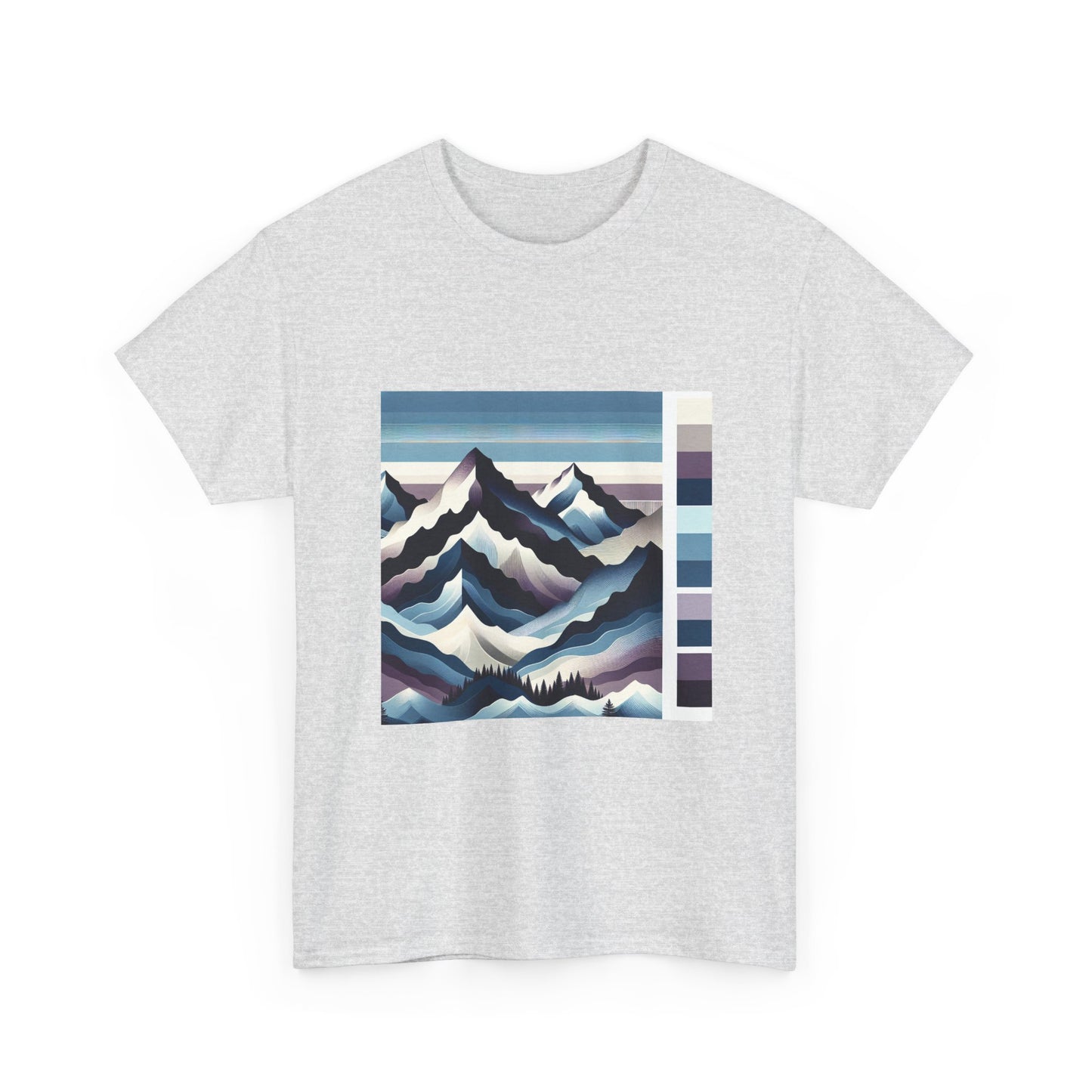 Gradient Peaks: Artful Ascents in Vibrant Layers T-Shirt