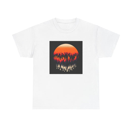 Haunting Drips: Eerie Orange & Black Vibes T-Shirt