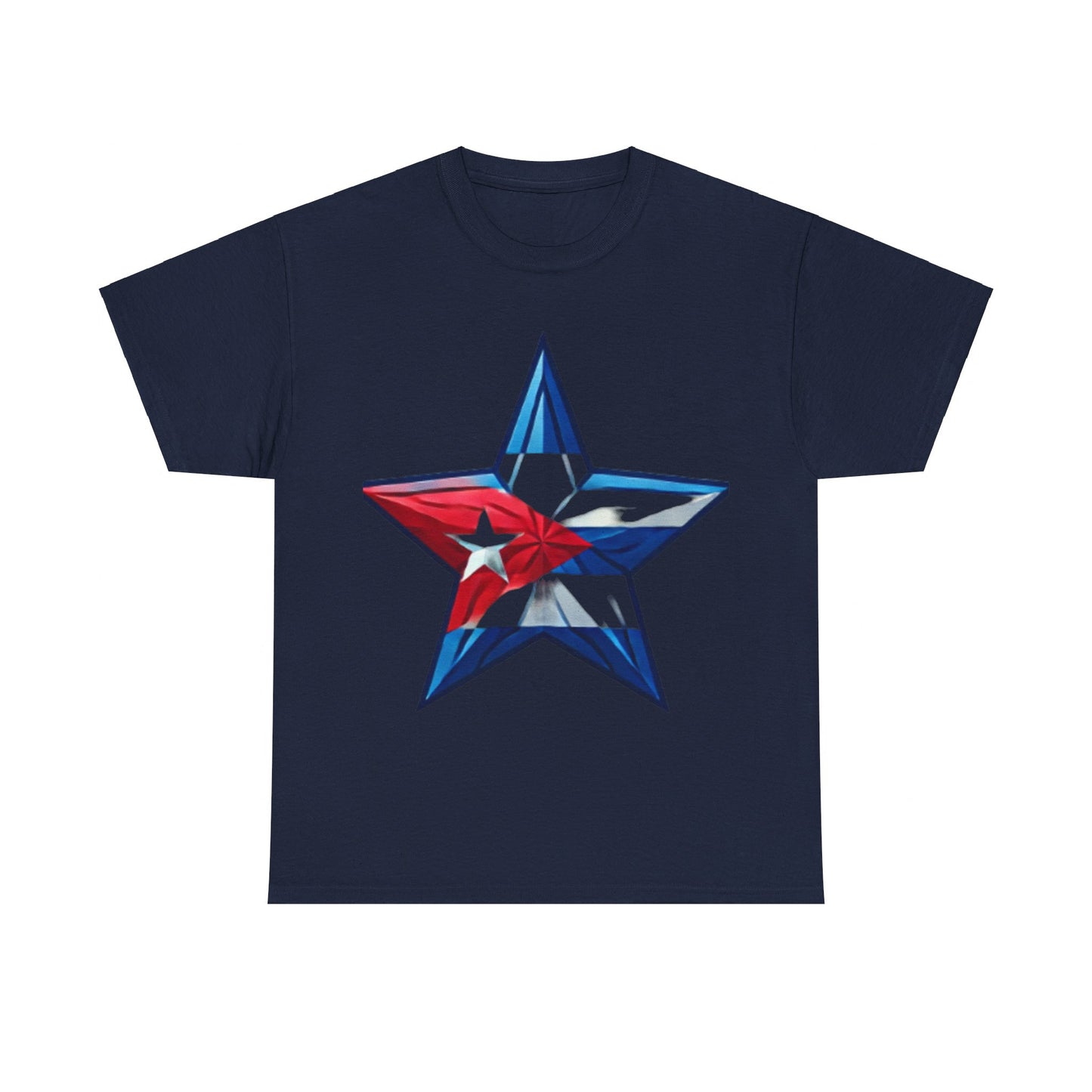 Cuban flag Design(Unisex Heavy Cotton Tee)