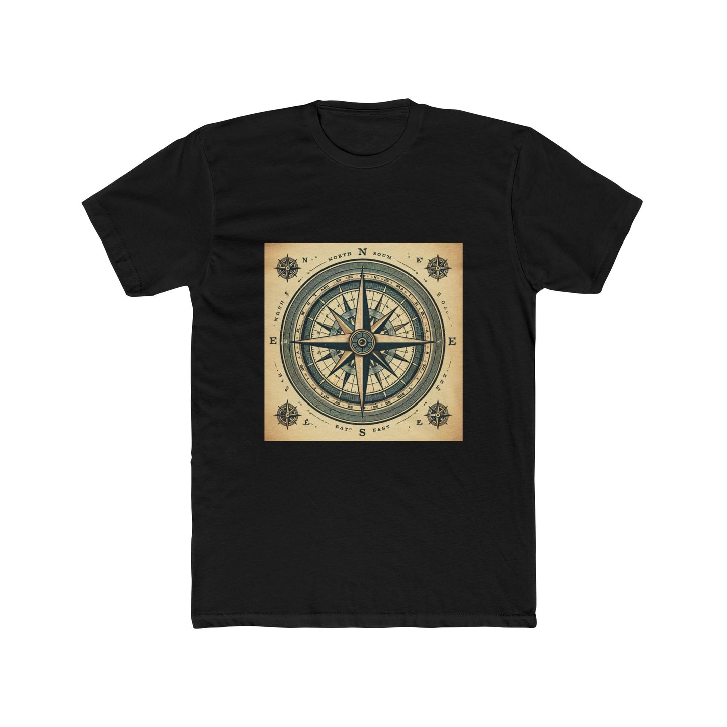 Navigate in Style: Vintage Compass Rose Tee T-Shirt