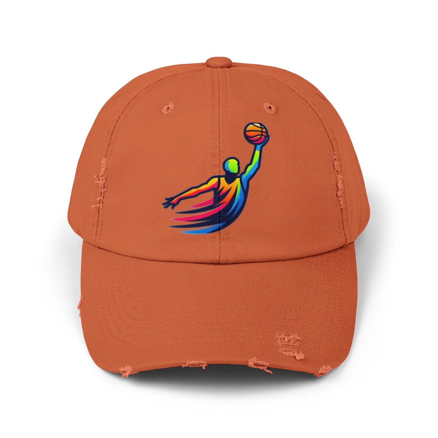 Basket Ball Design Unisex Distressed Cap