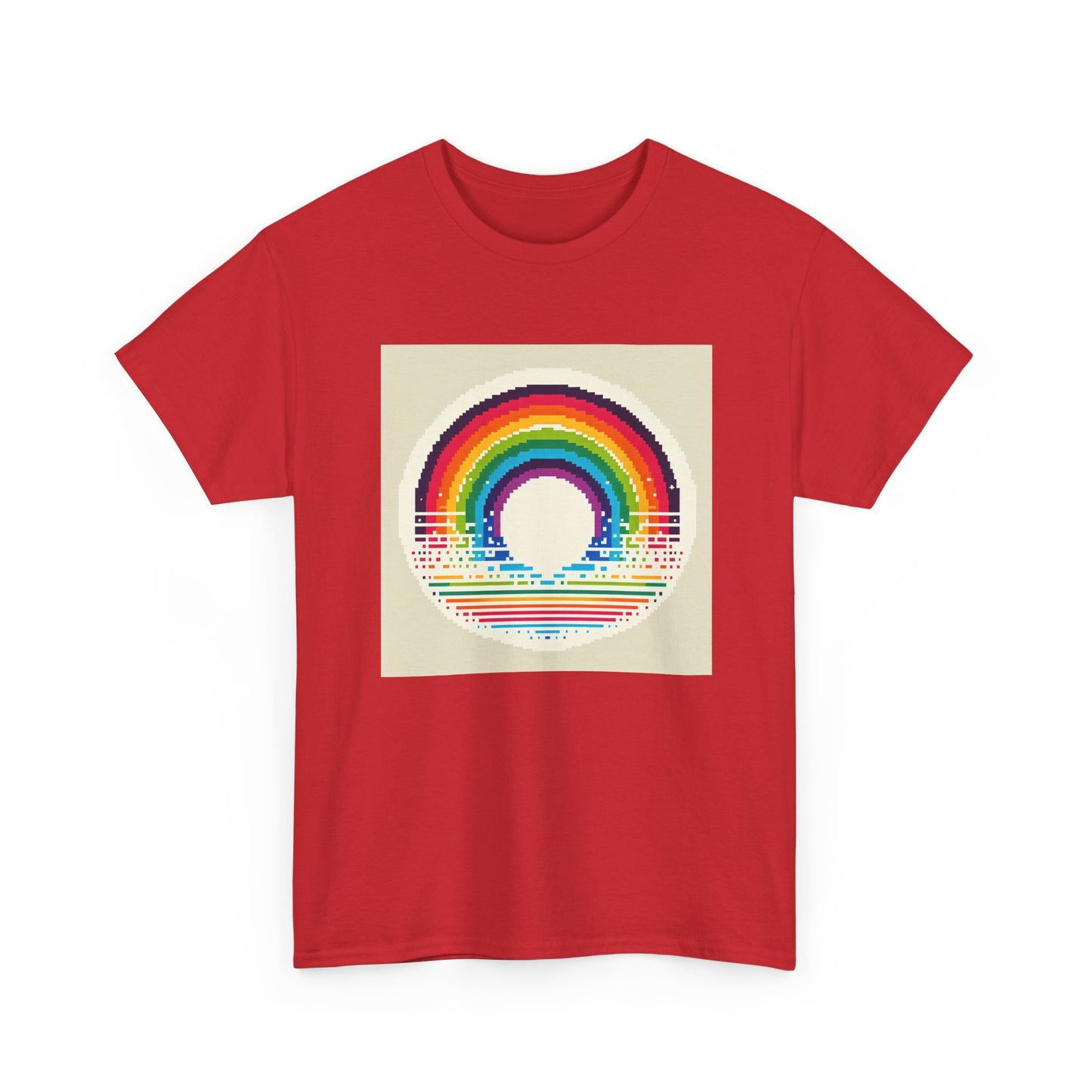Pixelated Rainbow: Vintage Vibes in Every Stripe T-Shirt
