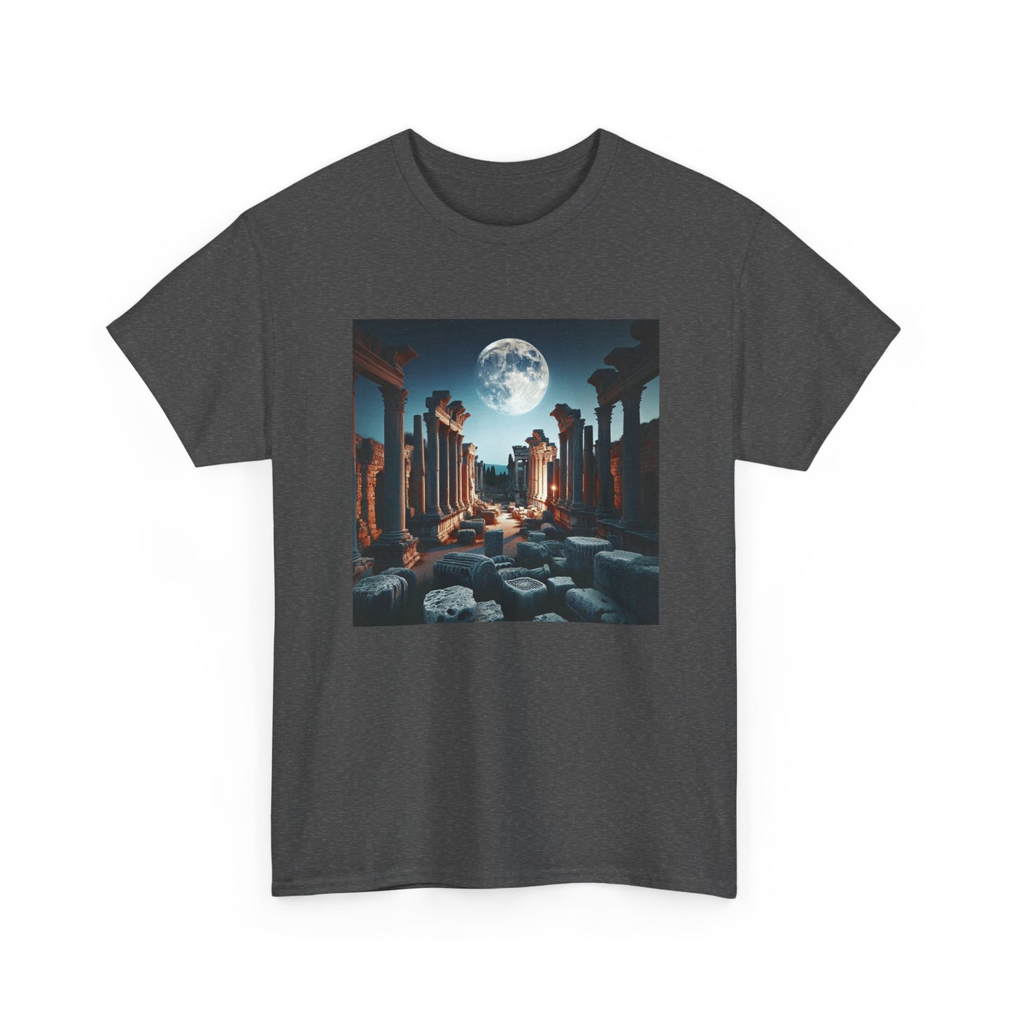 Moonlit Echoes: Ancient Ruins Aglow T-Shirt