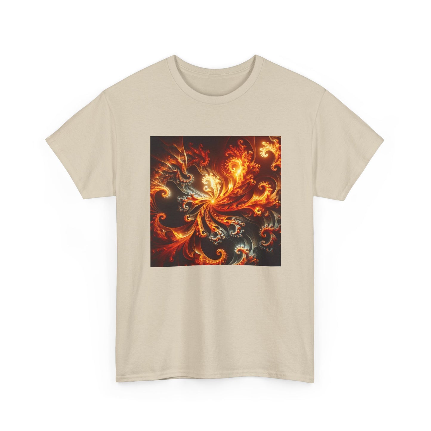 Fiery Fractals: Blaze in Geometric Glory T-Shirt