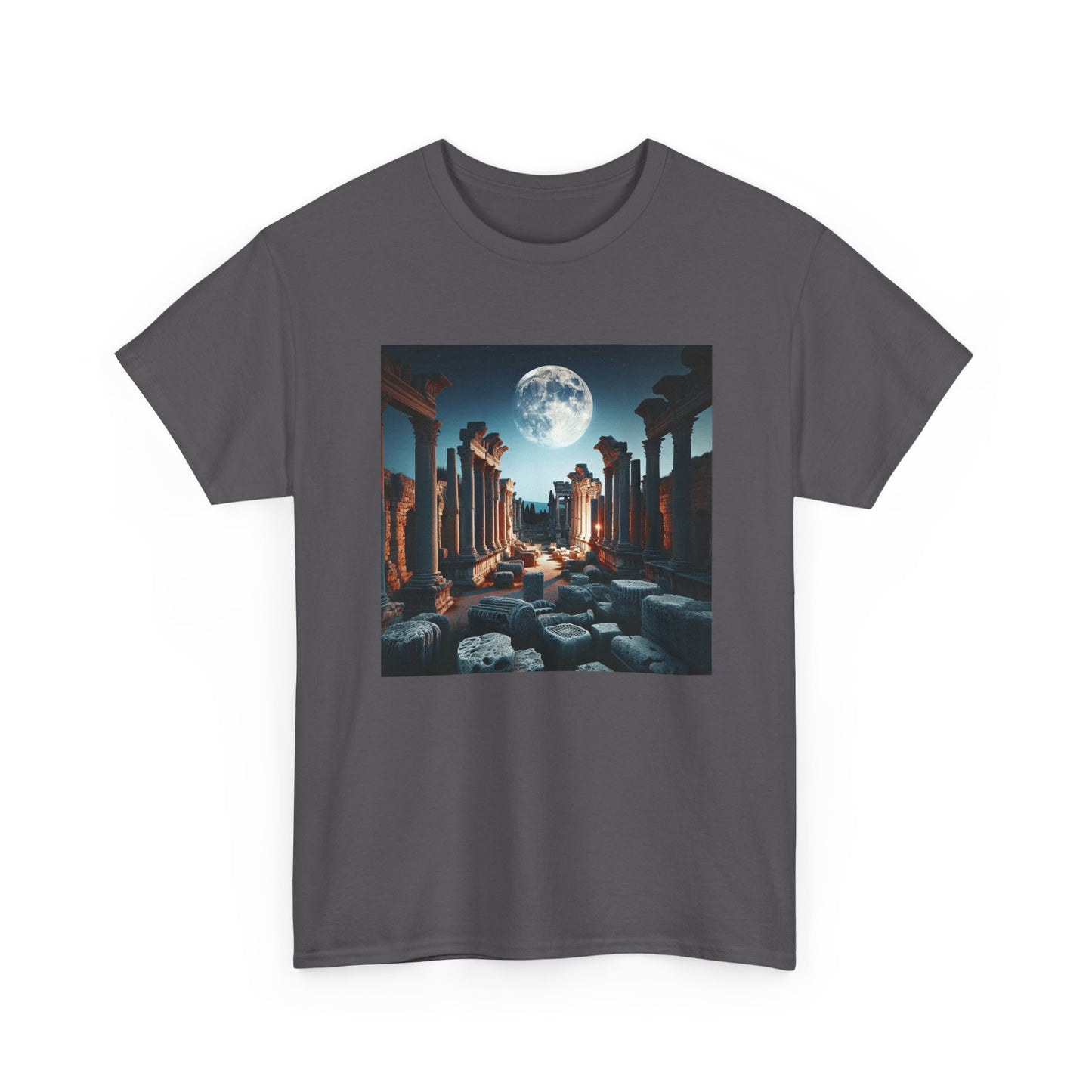 Moonlit Echoes: Ancient Ruins Aglow T-Shirt