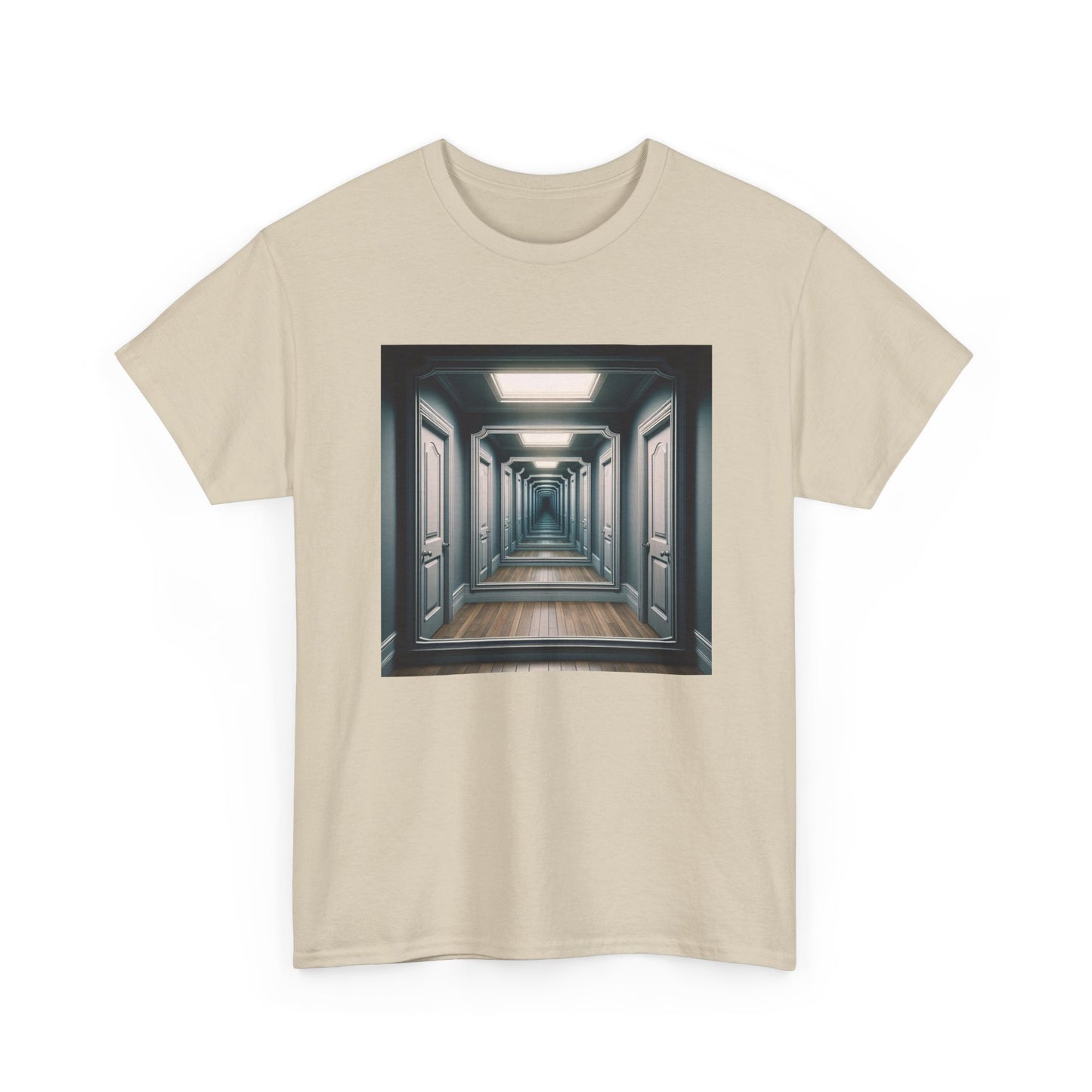 Reflections of Solitude: Hallway Illusions Unveiled T-Shirt