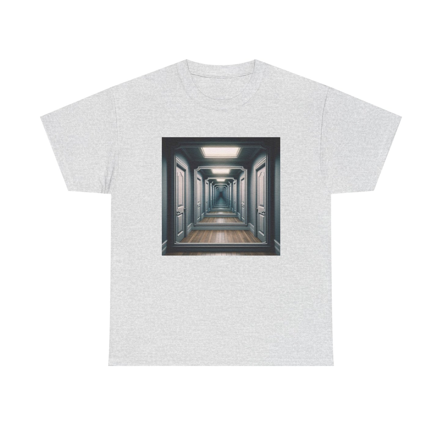Reflections of Solitude: Hallway Illusions Unveiled T-Shirt