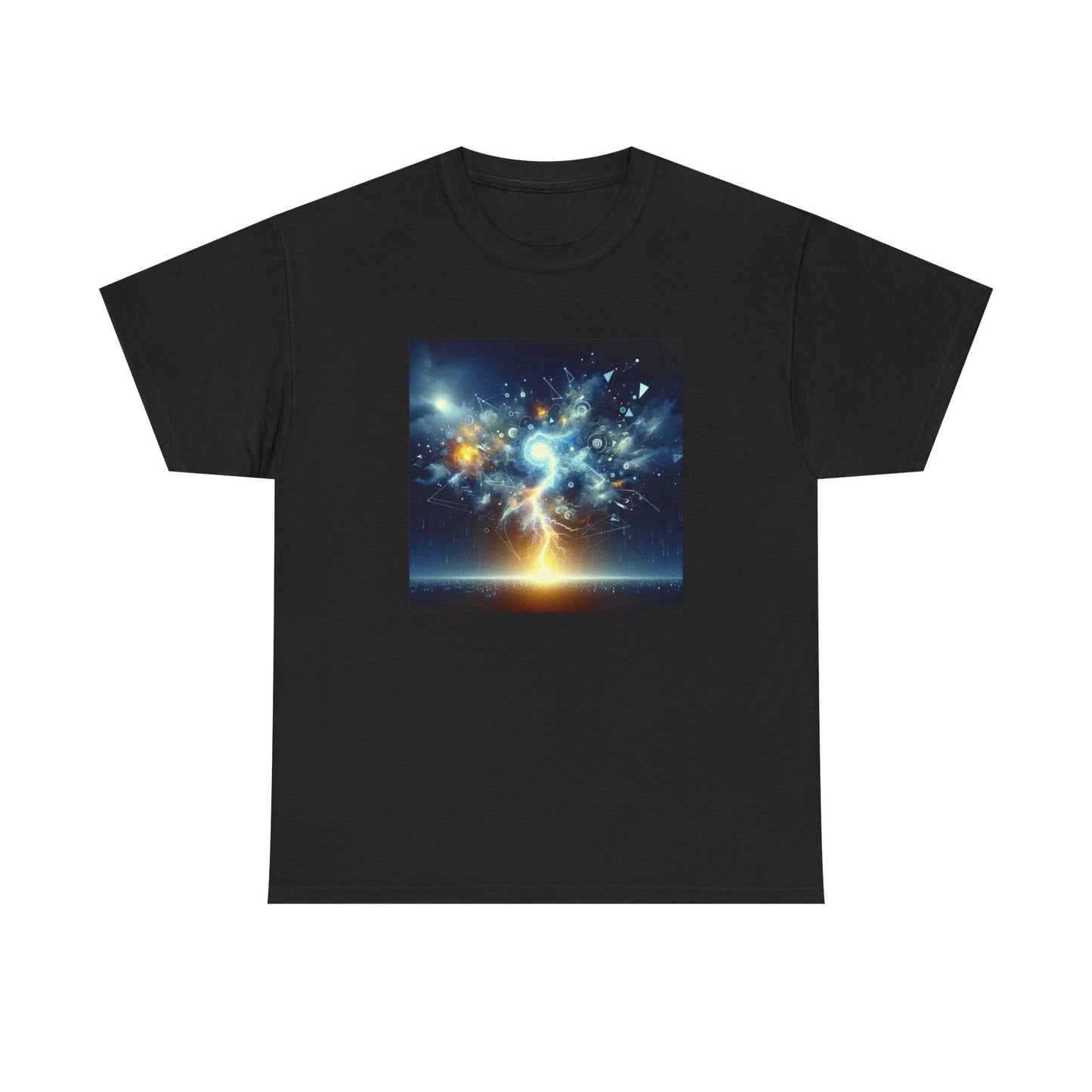 Electric Visions: Lightning Unleashes Abstract Magic T-Shirt