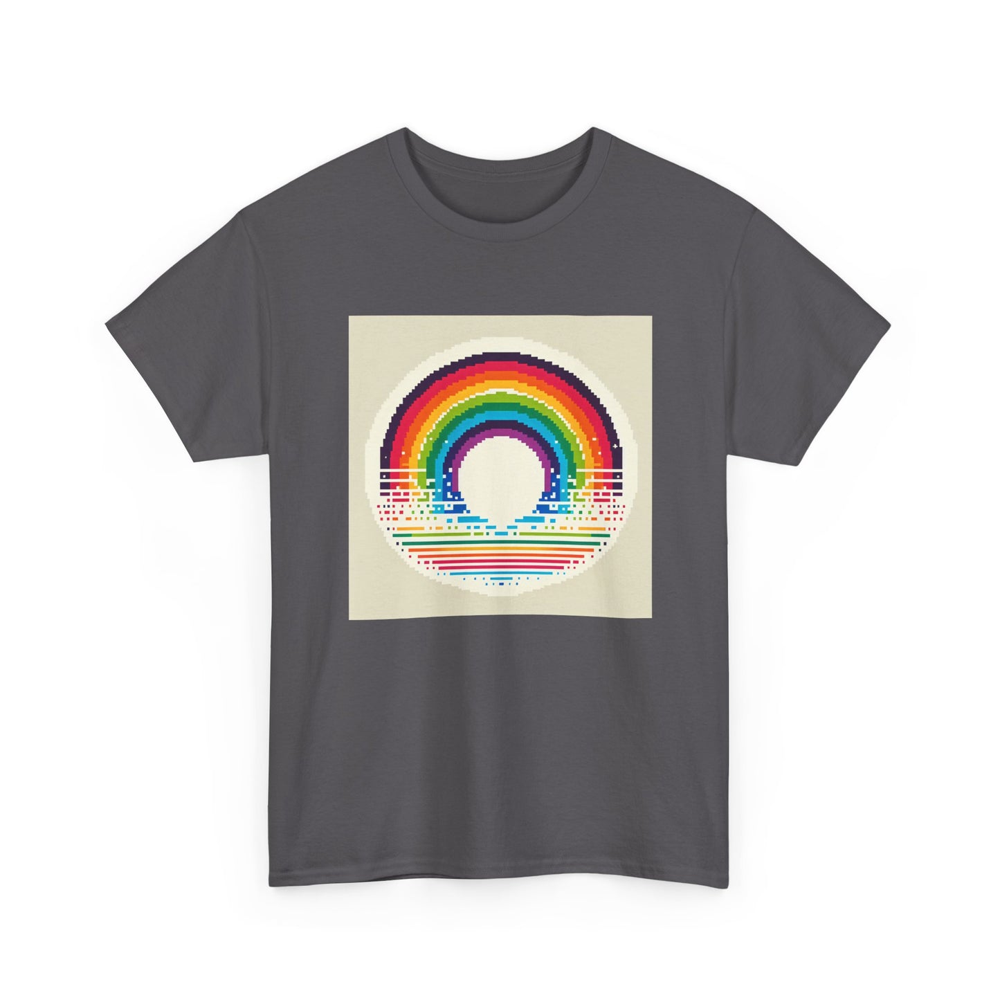 Pixelated Rainbow: Vintage Vibes in Every Stripe T-Shirt