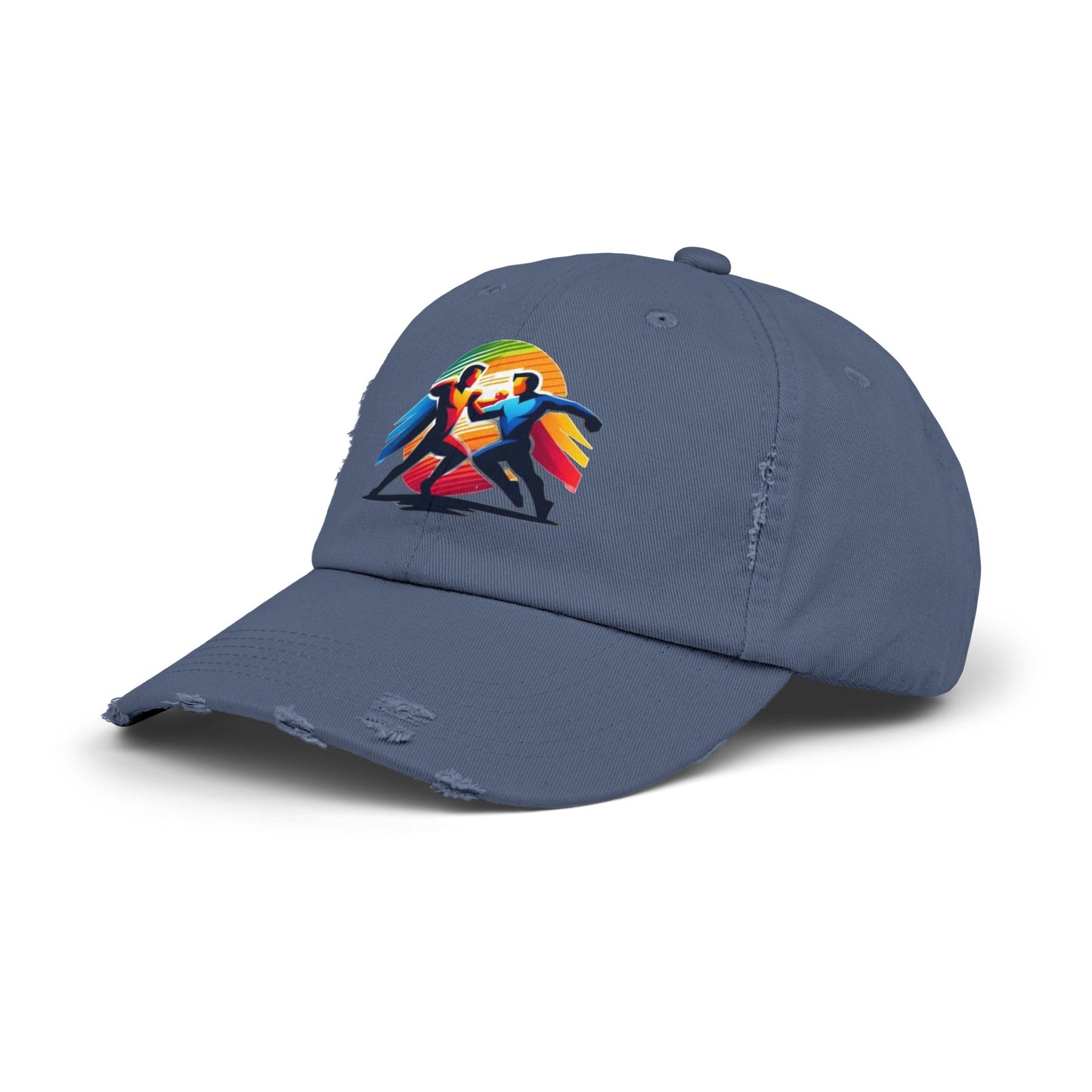 Super Hero Action Design Unisex Distressed Cap
