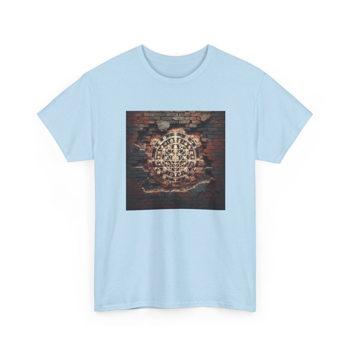 Hidden Glow: Symbols Behind the Crumbling Wall T-Shirt