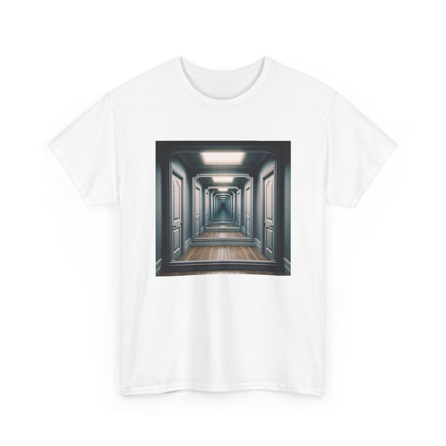 Reflections of Solitude: Hallway Illusions Unveiled T-Shirt