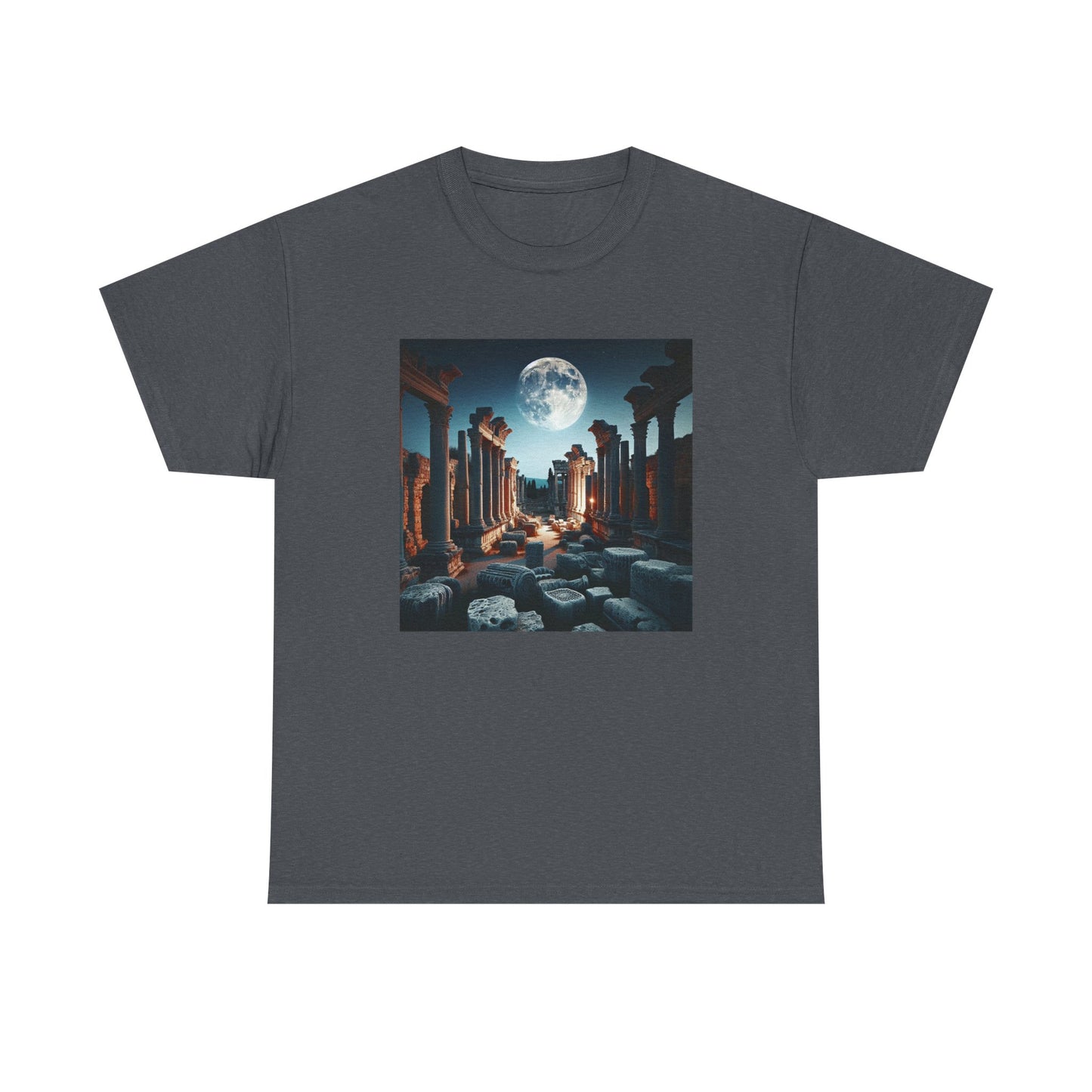 Moonlit Echoes: Ancient Ruins Aglow T-Shirt