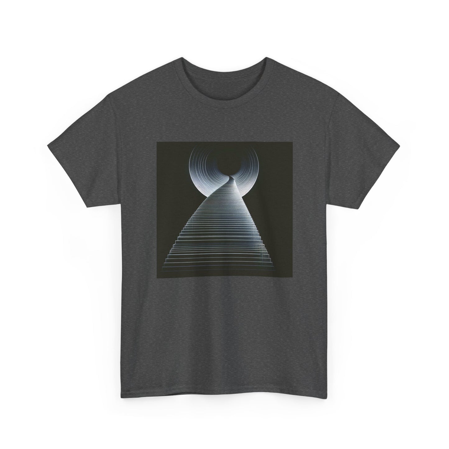 Step into the Abyss: Vector Stairway Design T-Shirt