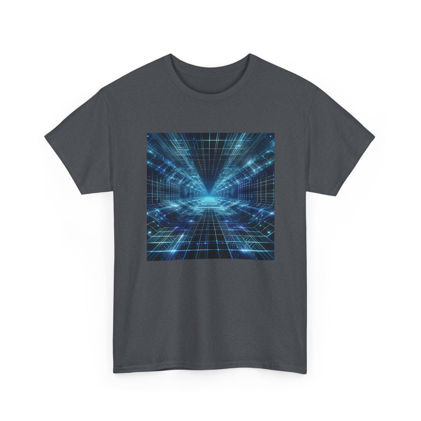 Glow Through the Grid: Holographic Tunnel Tee T-Shirt