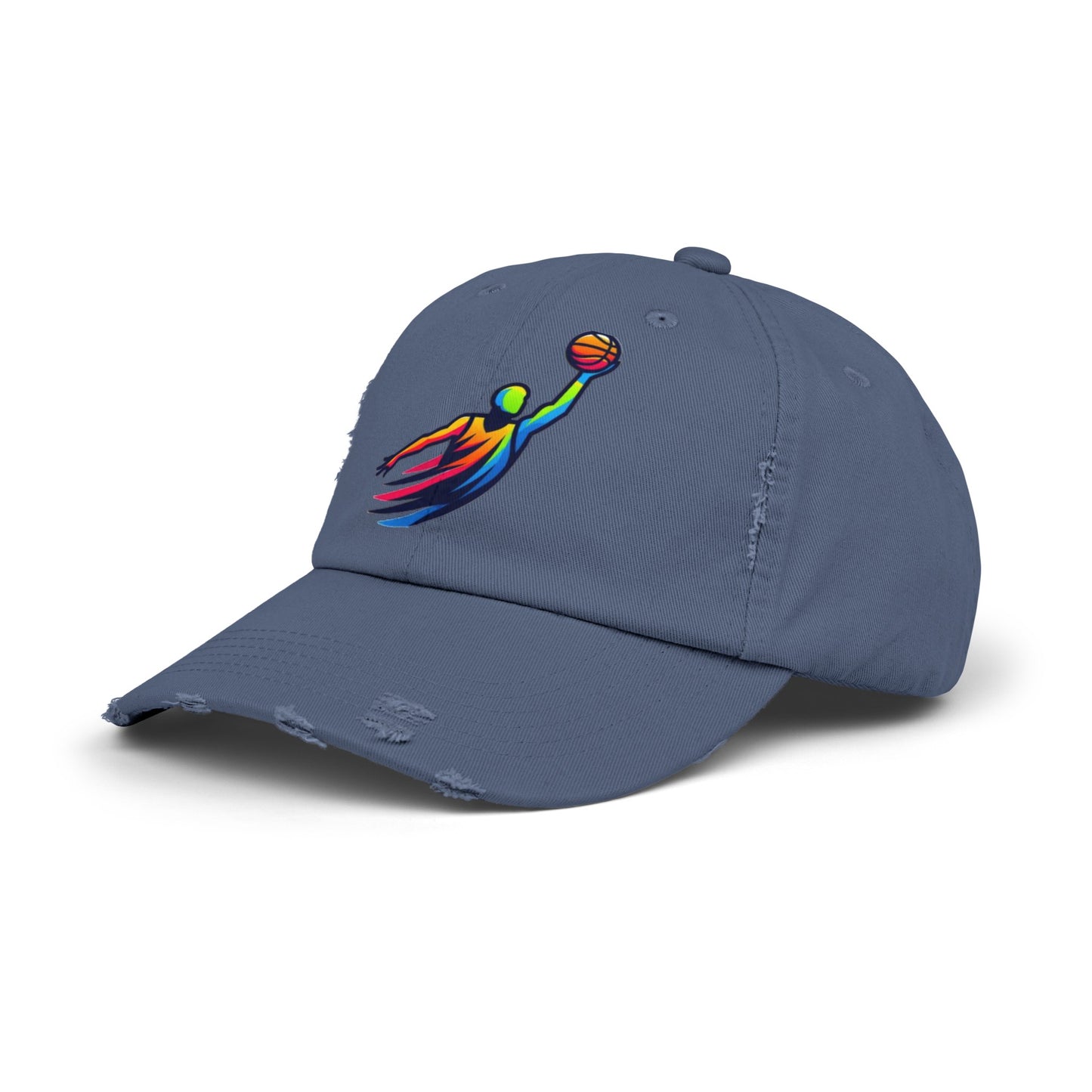 Basket Ball Design Unisex Distressed Cap