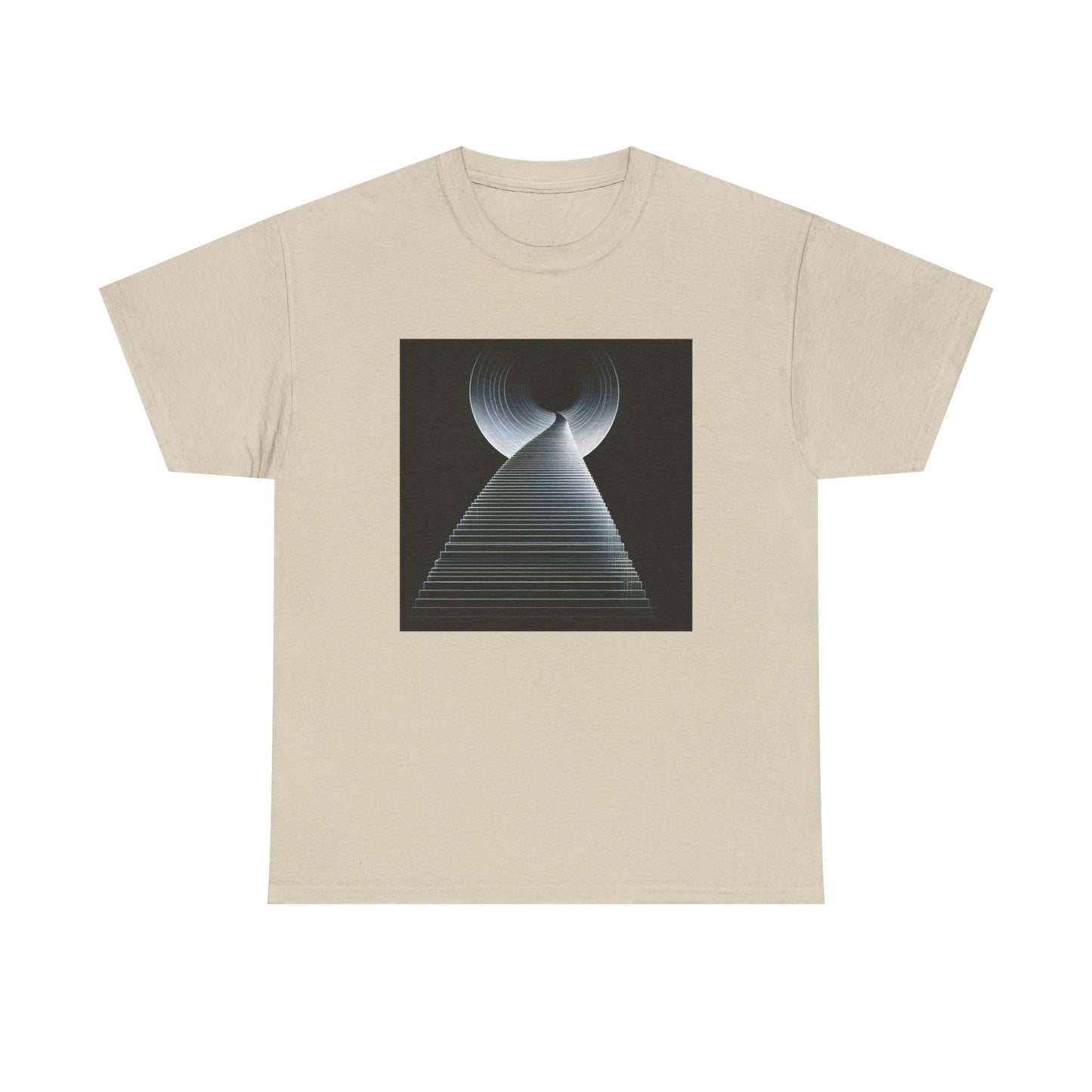 Step into the Abyss: Vector Stairway Design T-Shirt