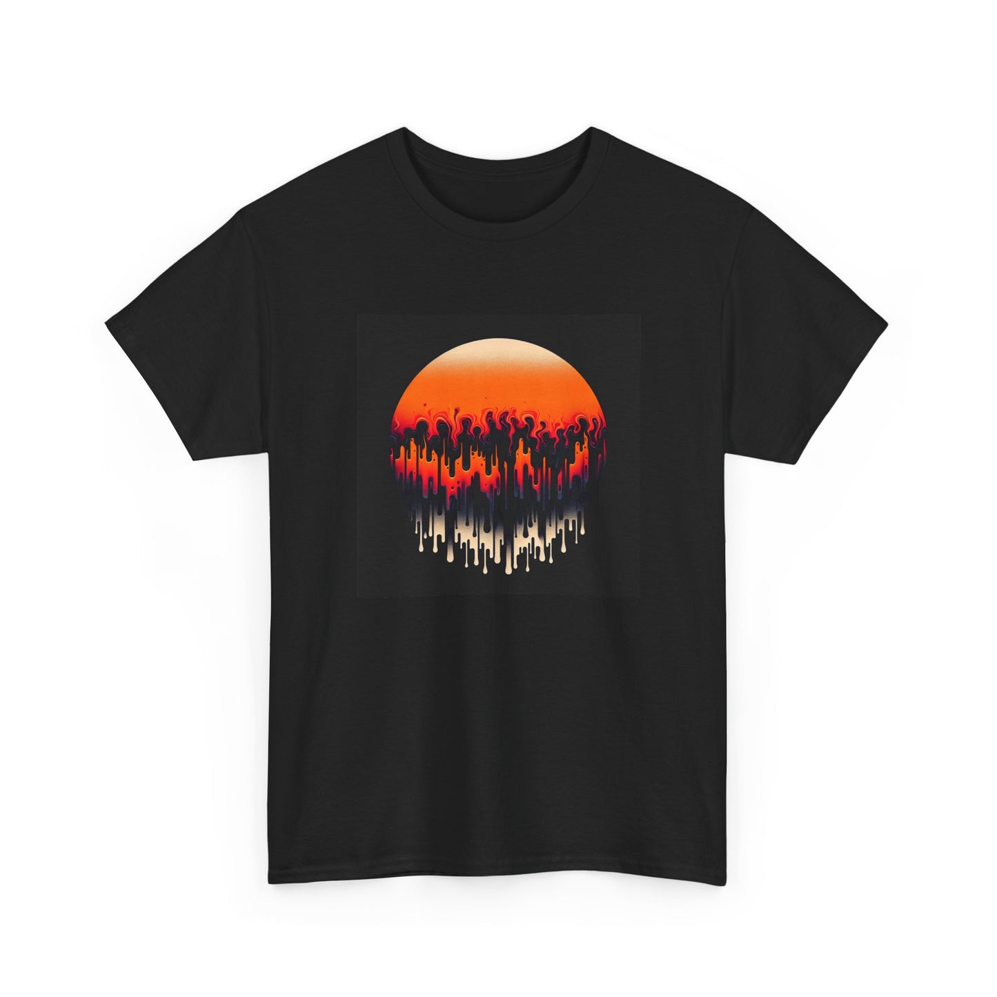 Haunting Drips: Eerie Orange & Black Vibes T-Shirt